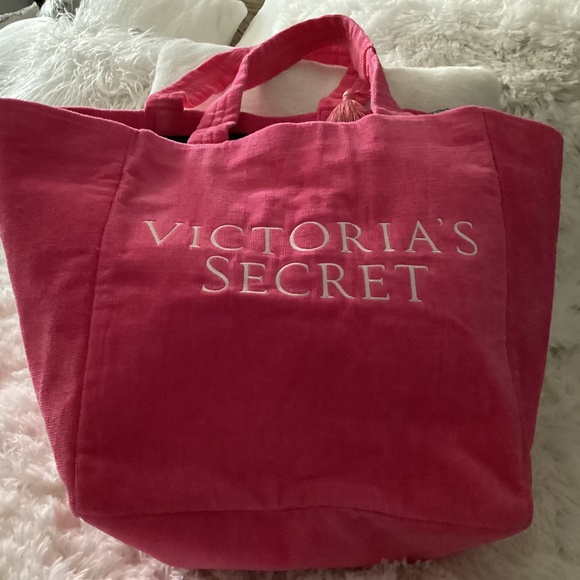 Victoria’s Secrets Large Tote, Color Pink, White - Picture 1 of 2